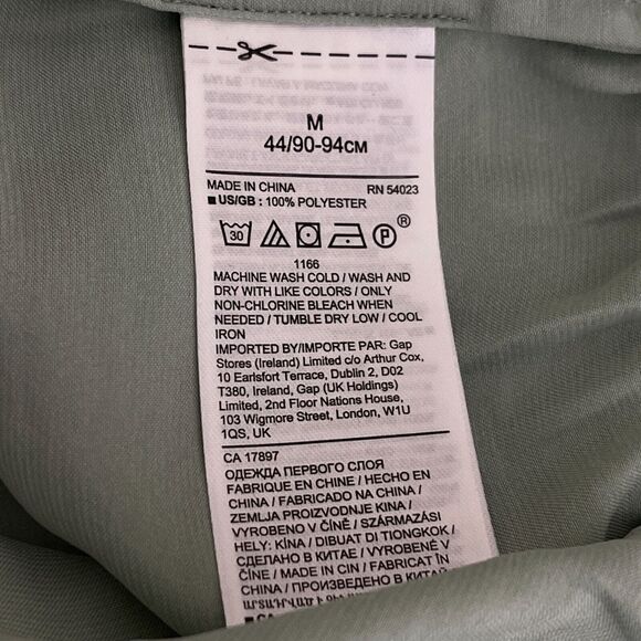 Banana Republic 2020 Satin Peplum Cinched Waist 3/4 Sleeve Blouse Size Medium - Picture 5 of 7